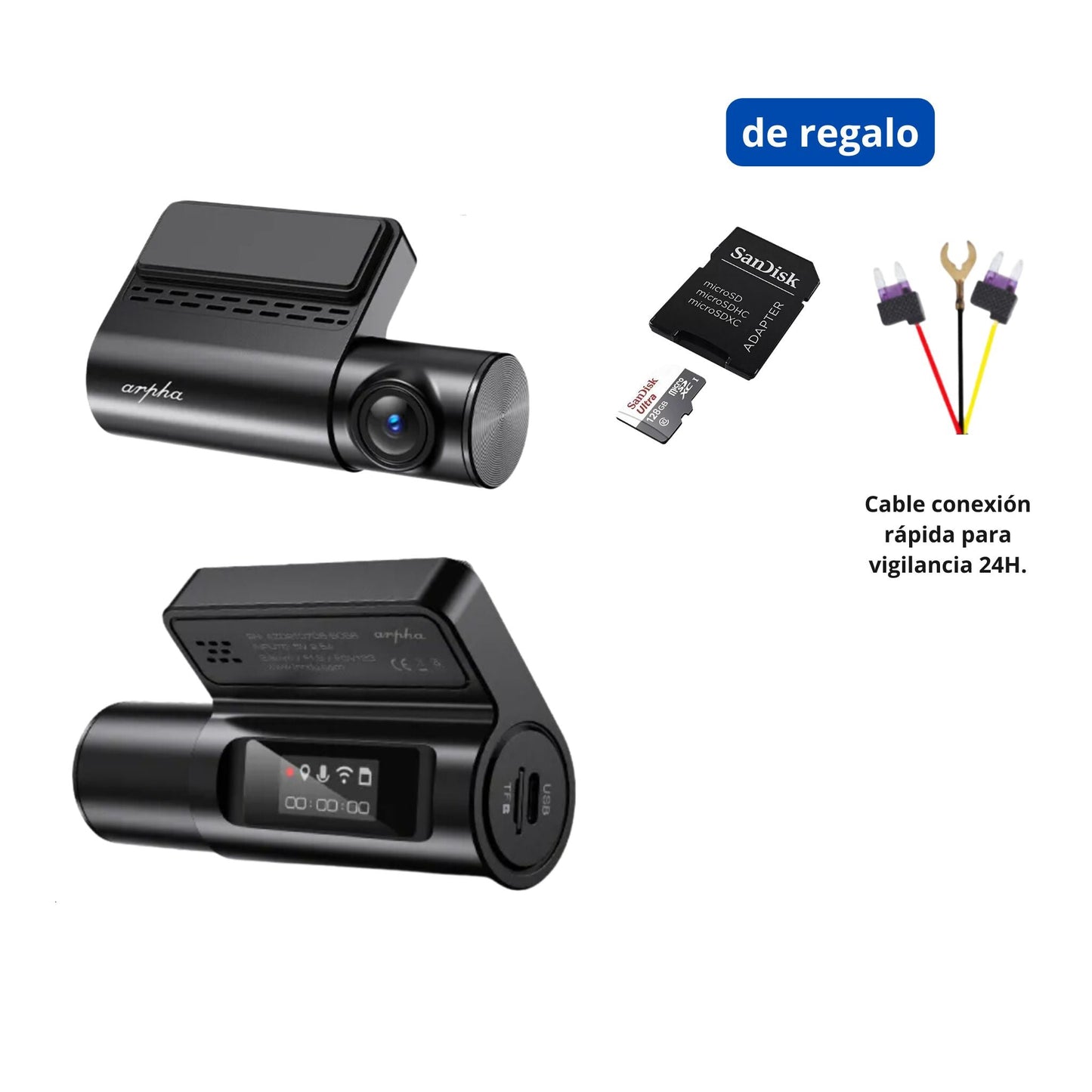 Cámara de Grabación Ruta Dashcam 128GB - Enfoqus Chile